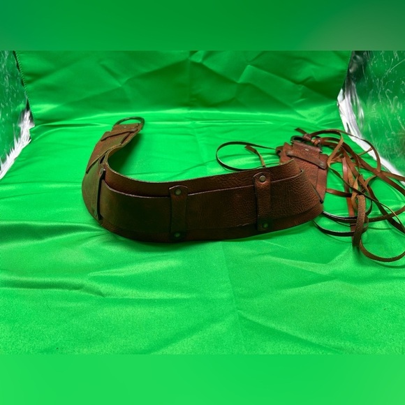 VTG Streets Ahead leather belt with fringe, sz M main image 8